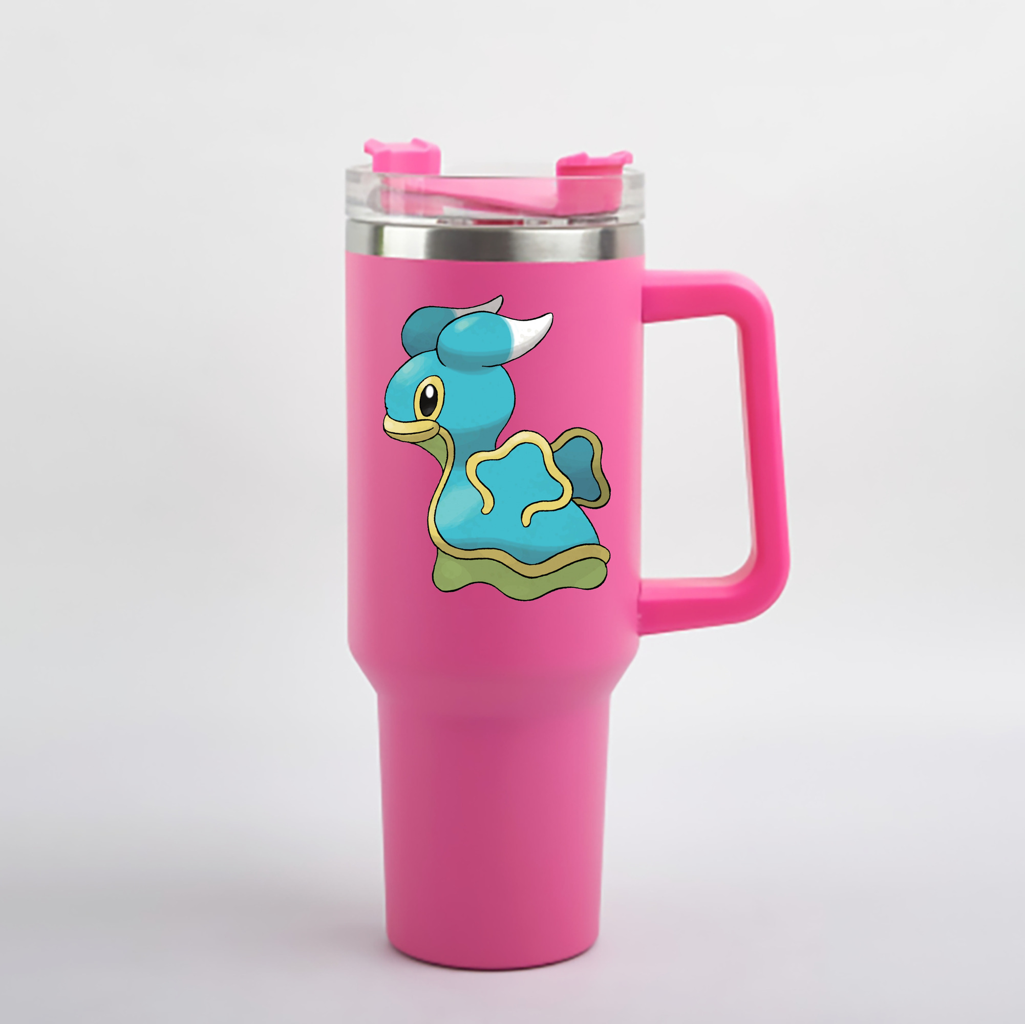 （画像用） ポケットモンスター Pokémon 1200mL車用タンブラー - クリスタルステッカー（プラスチックストロー付き）